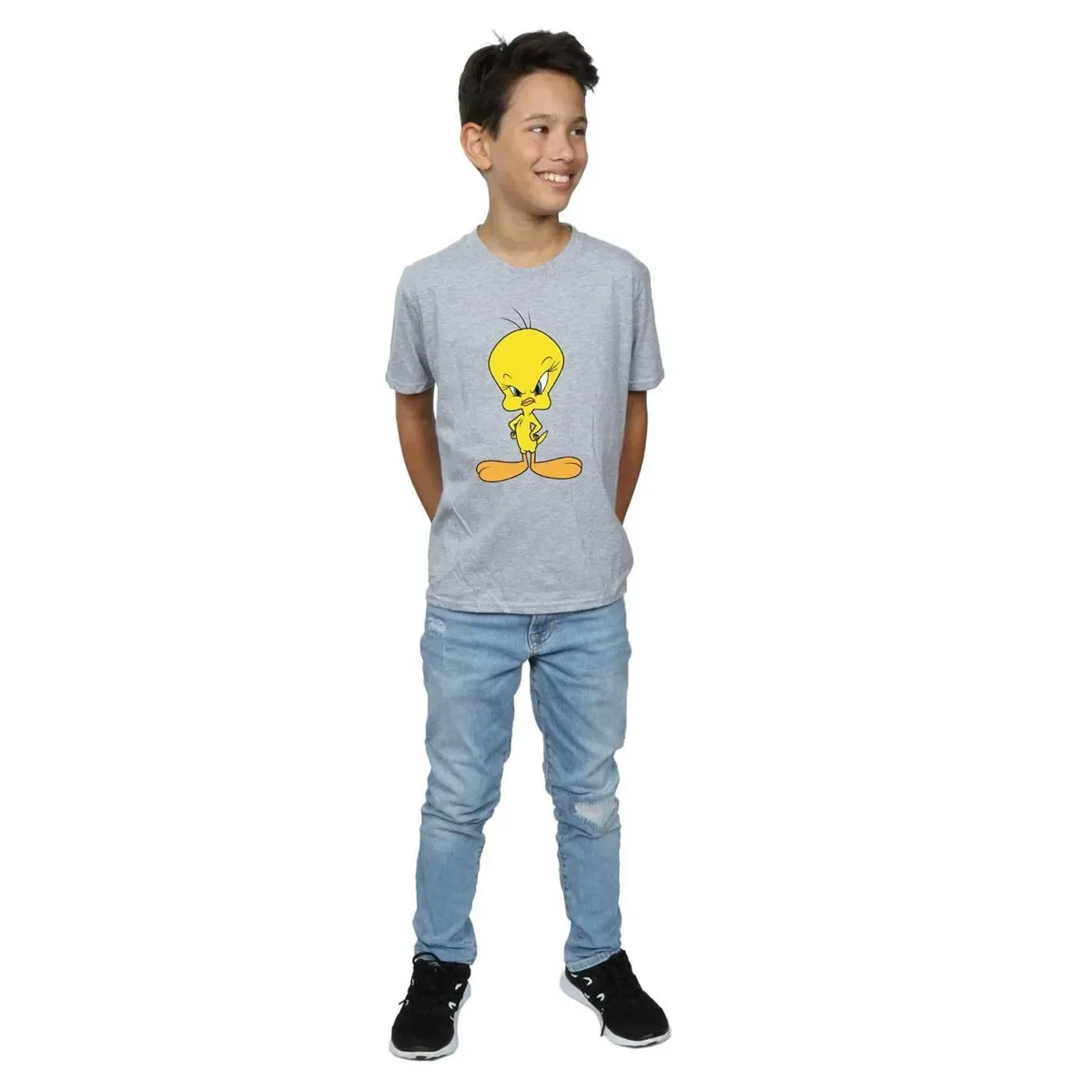 Футболка хлопковая Angry Tweety Looney Tunes, Grey — фото 3