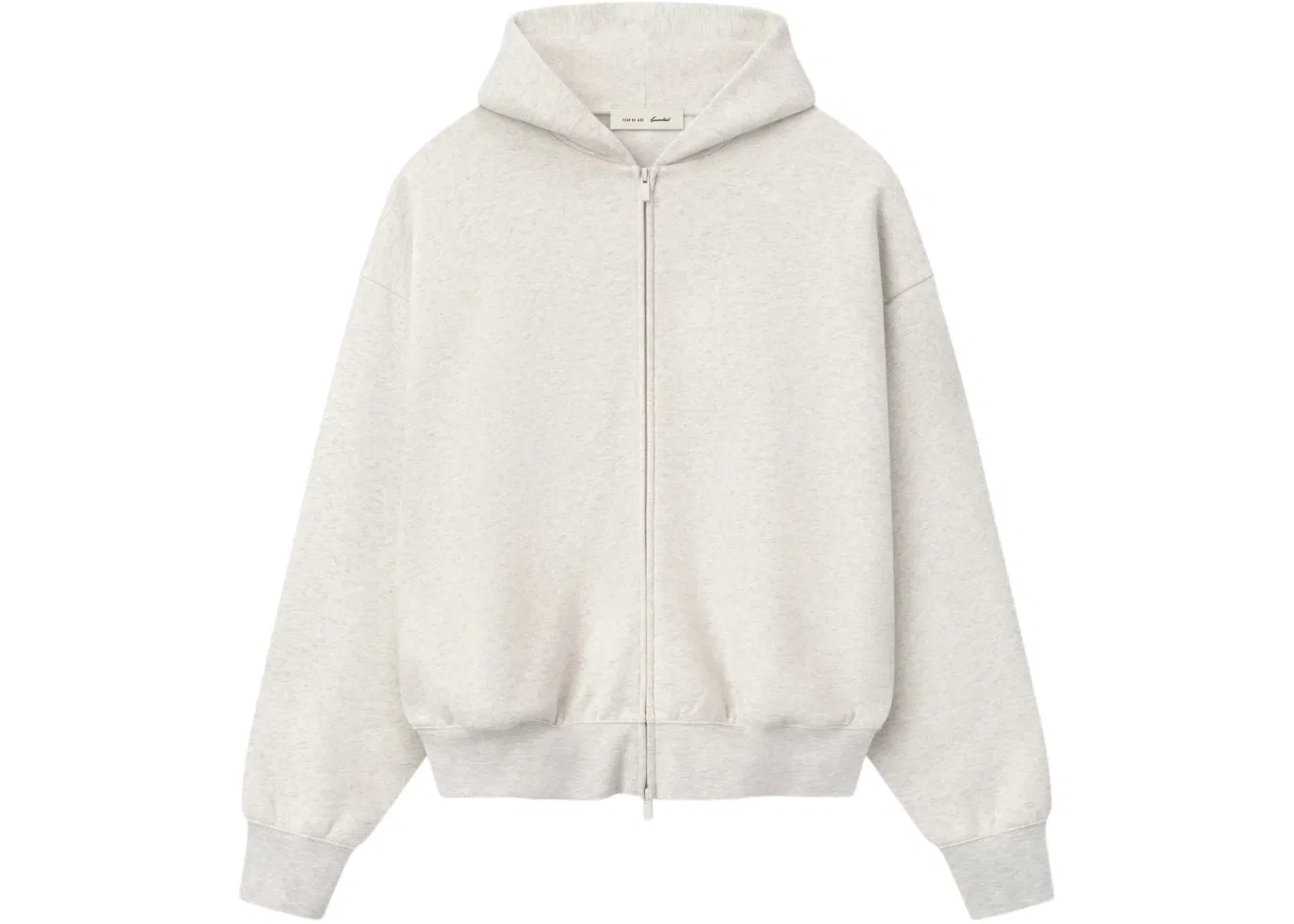 Мужская худи на молнии с принтом Fear of God, Oatmeal Heather/Light Heather