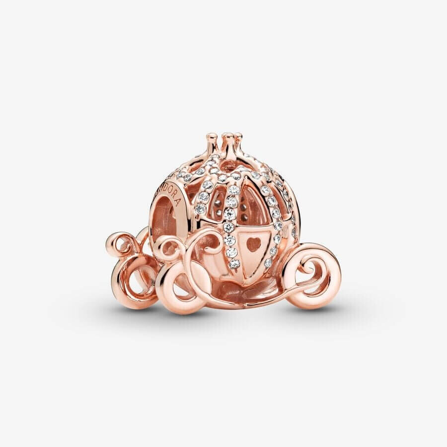 

Шарм Pandora x Disney Cinderella Sparkling Carriage, розовое золото