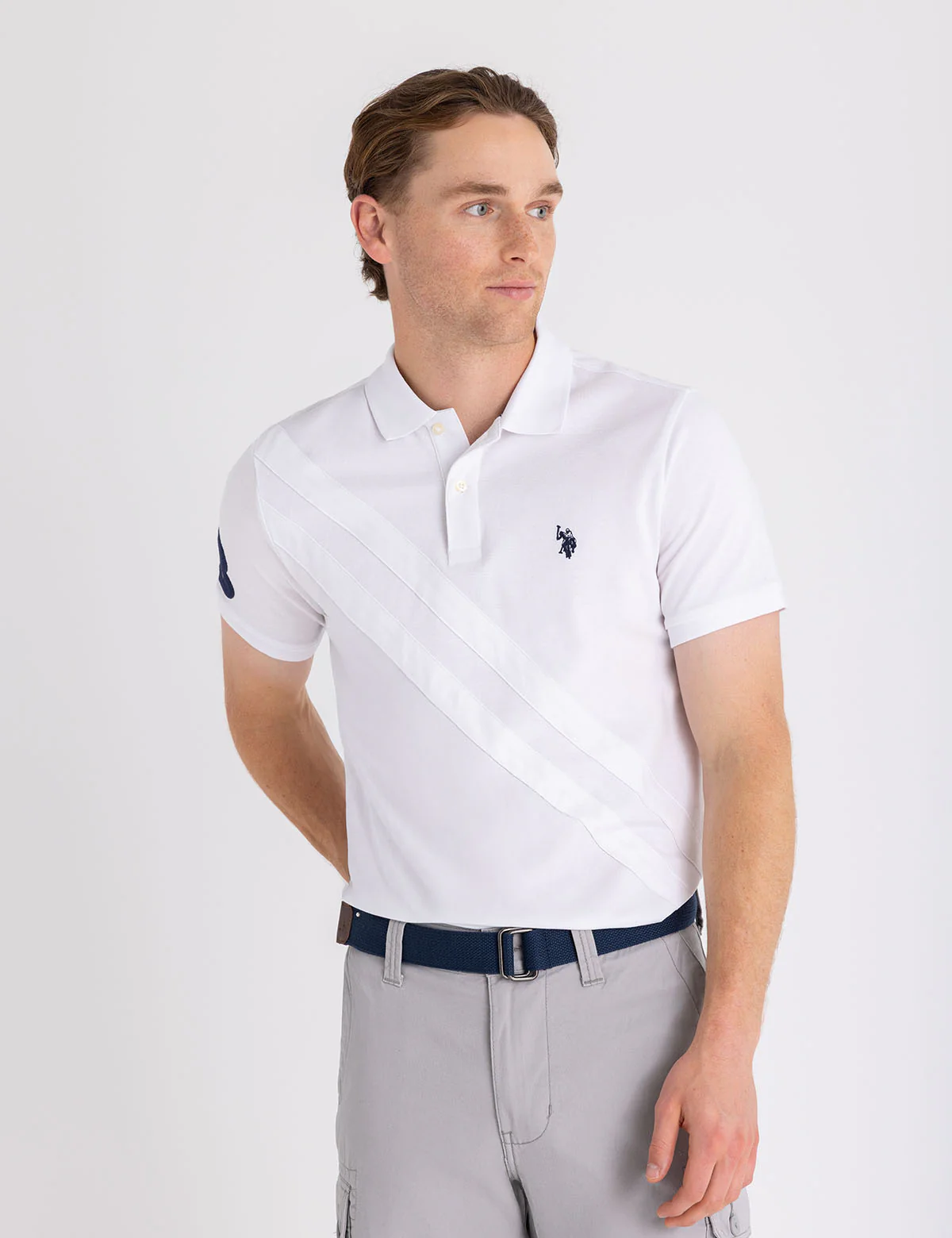

Футболка-поло U.S. Polo Assn Jersey Double Sash, белый