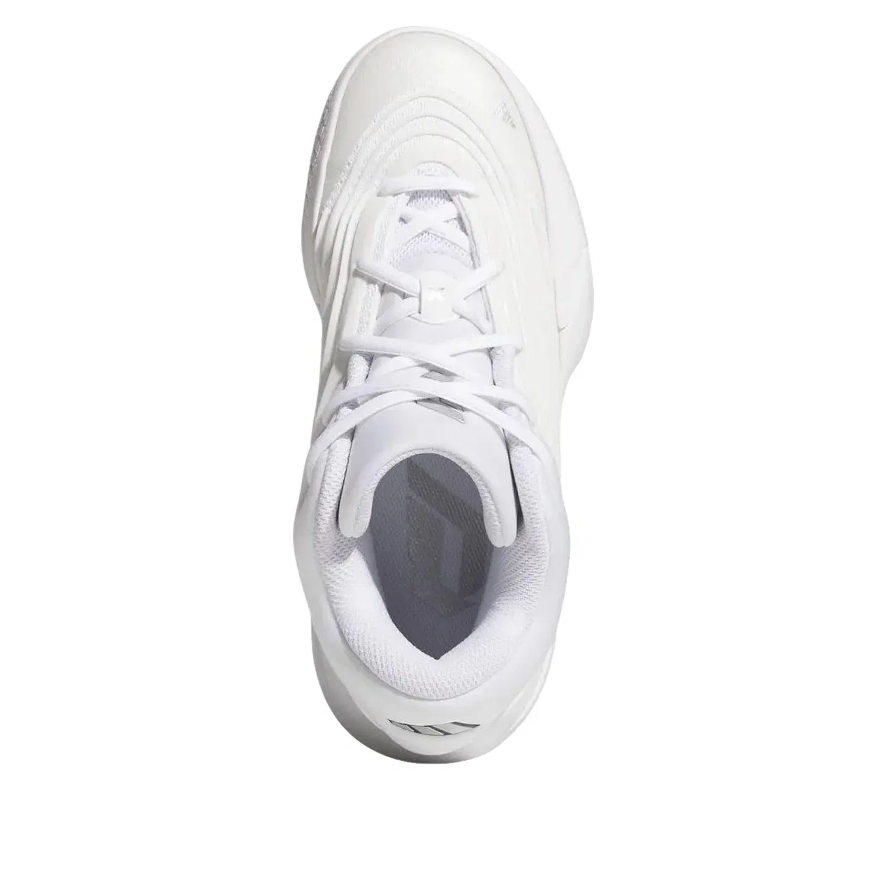 Детские кроссовки для баскетбола с шнуровкой Dame 10 Adidas, белый — фото 3
