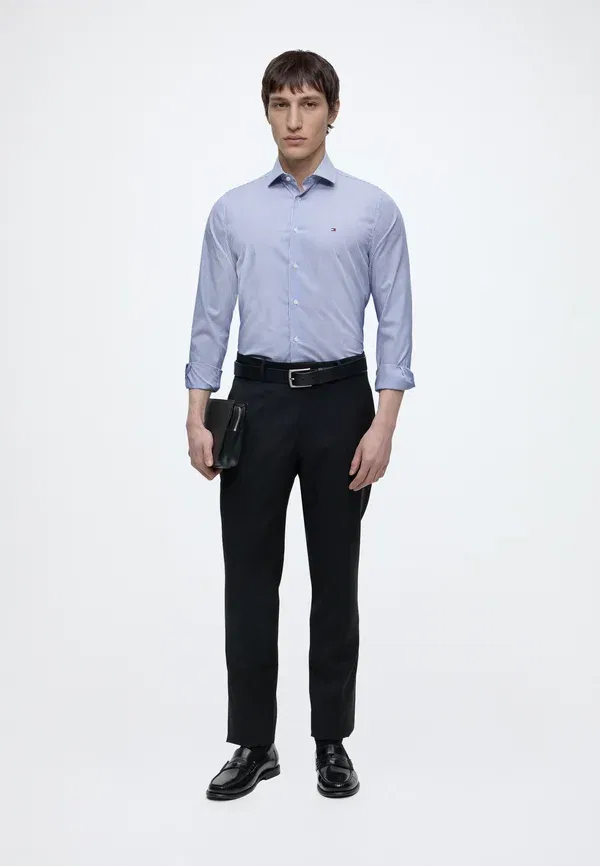 Рубашка с принтом в полоску Striped shirt Tommy Hilfiger, Regal Blue/White, белый — фото 2