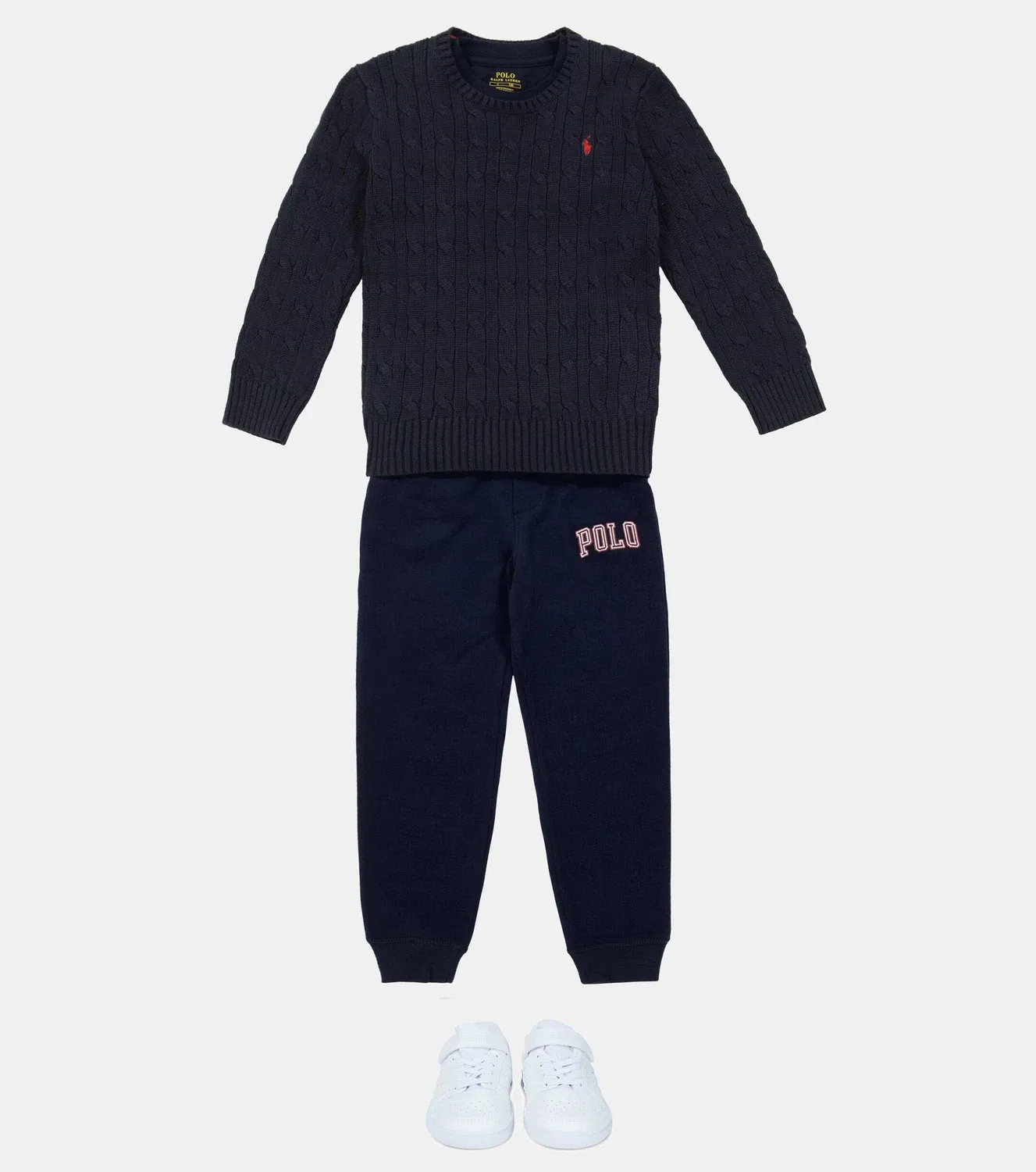 Свитер крупной вязки Polo Ralph Lauren Kids, синий — фото 2