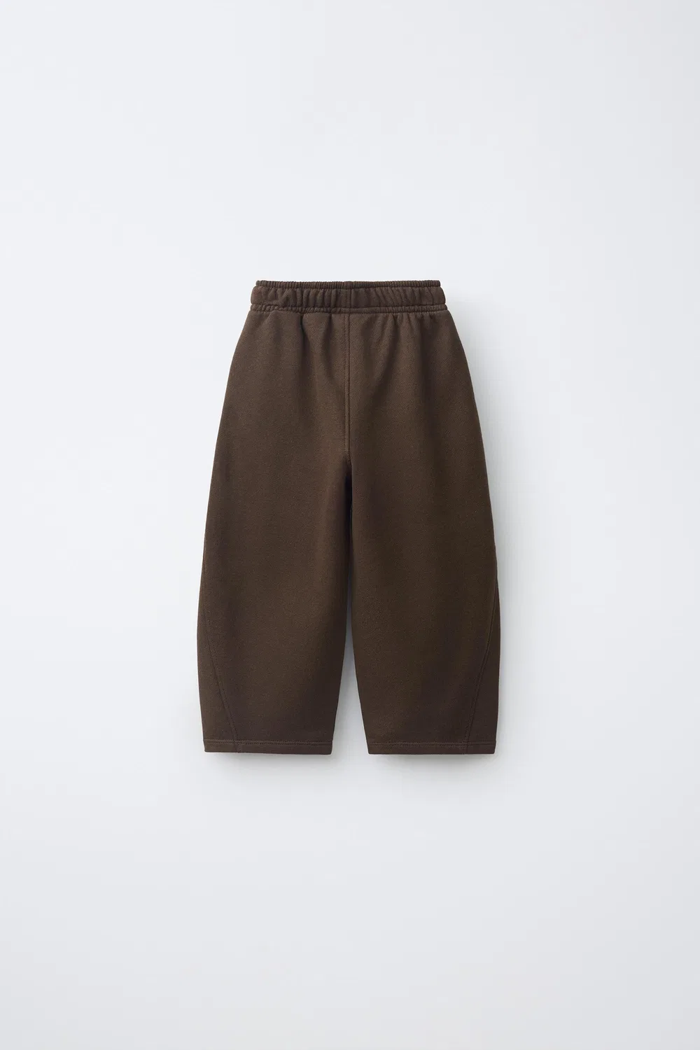 Вышитые плюшевые брюки в форме бочки ZARA, Brown — фото 2