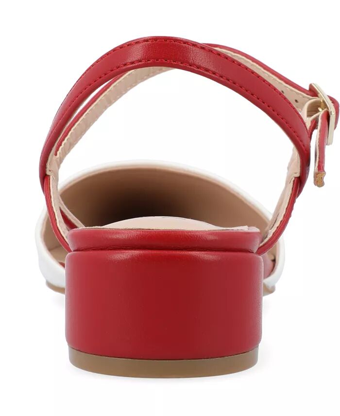 Женские туфли Brynn Block Heel с острым носком Journee Collection, белый — фото 3