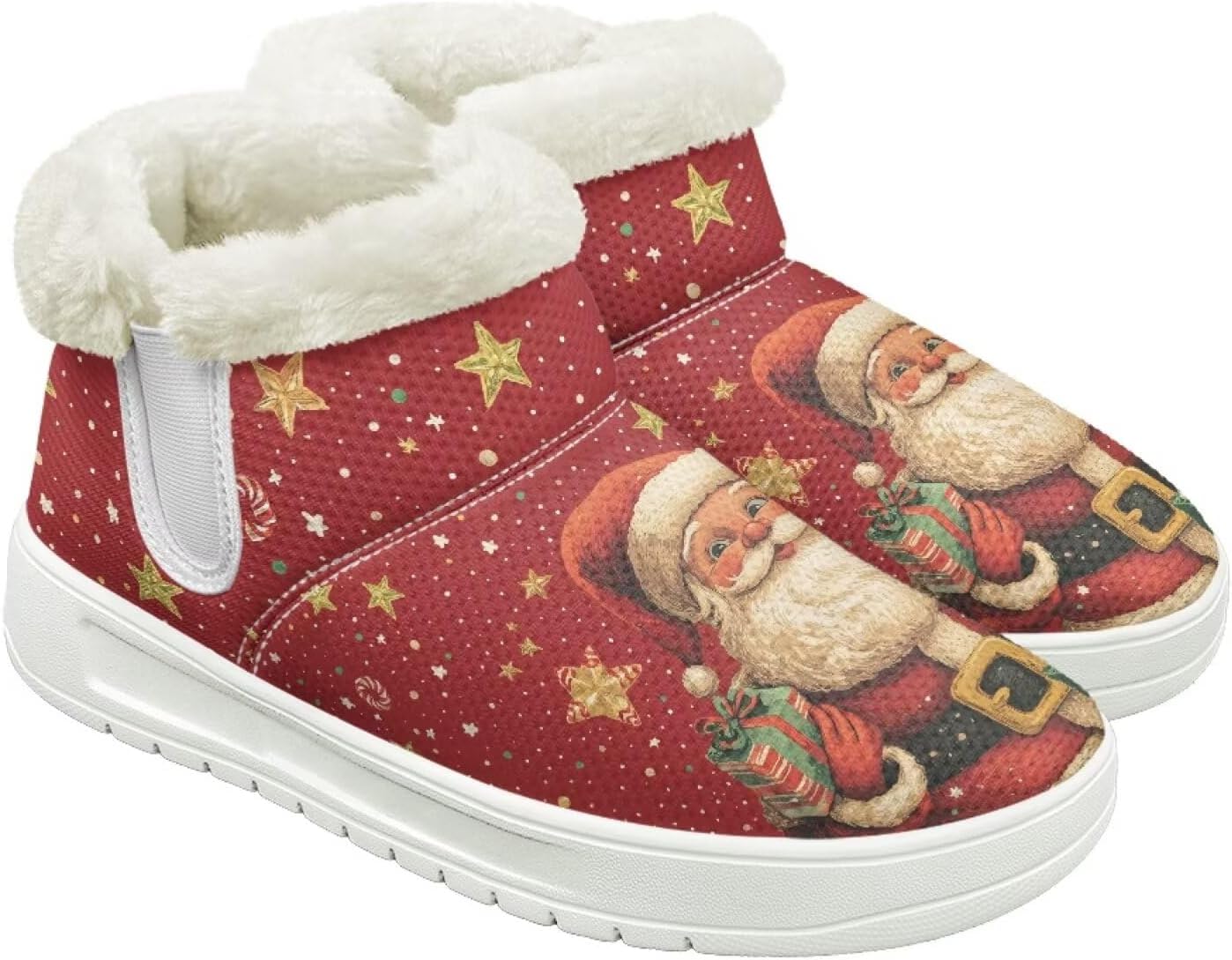 

Qoiuvncy Мужские утепленные зимние ботинки с меховой подкладкой, мягкие сапоги для зимы, верх высокой посадки, белая подошва