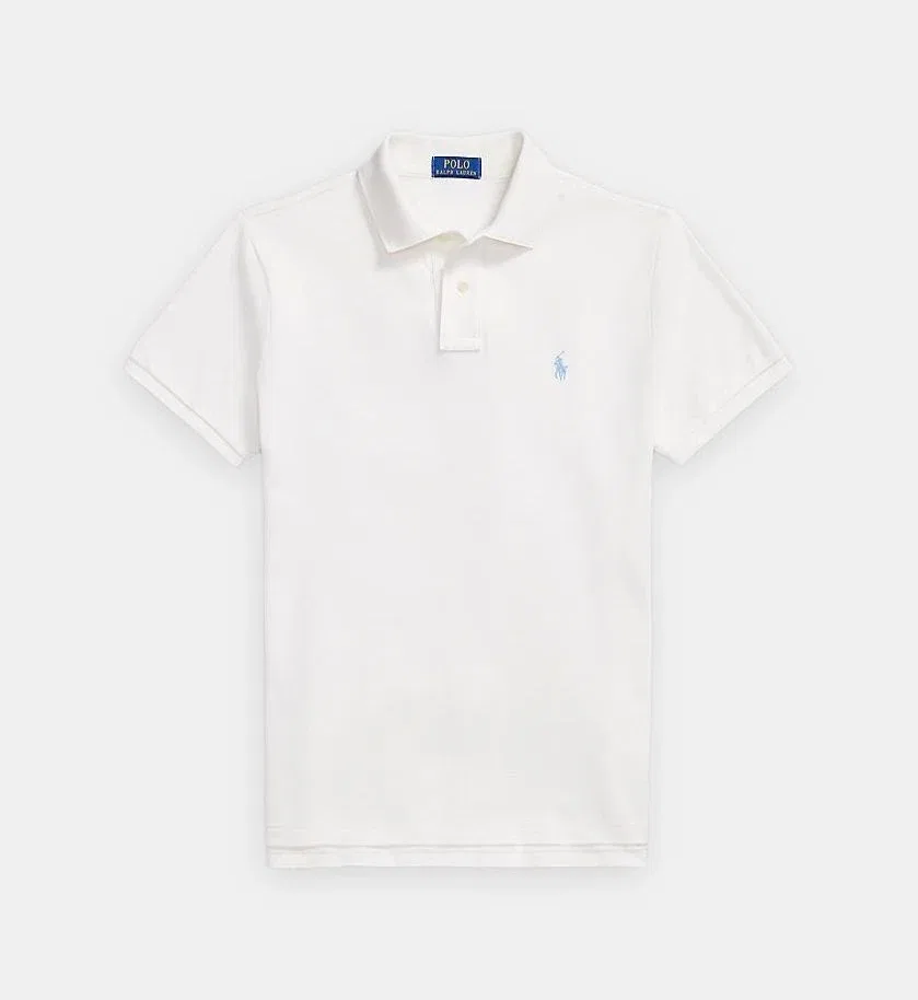 Поло из хлопка с индивидуальной посадкой POLO RALPH LAUREN, белый — фото 2