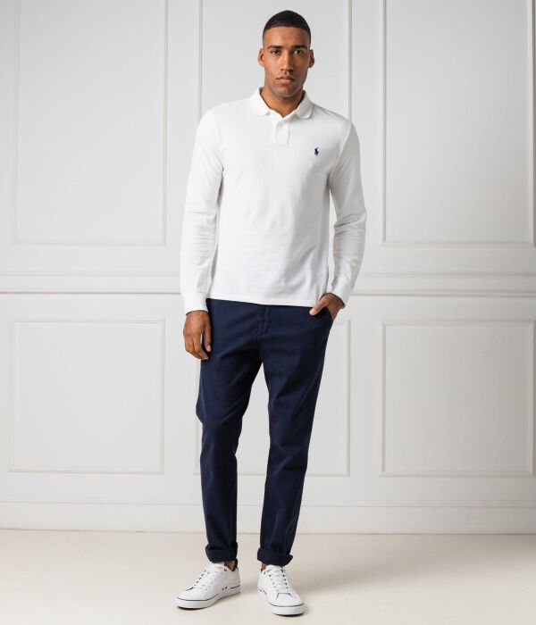 Рубашка поло Slim fit Polo Ralph Lauren, белый — фото 2