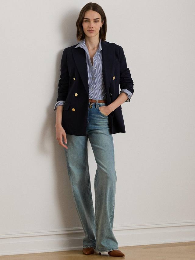 

Двубортный вельветовый пиджак Lauren Ryen Ralph Lauren, Navy