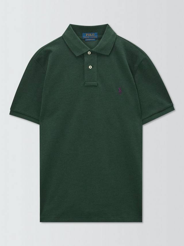 

Хлопковая поло Slim Fit с коротким рукавом Ralph Lauren, Company Olive