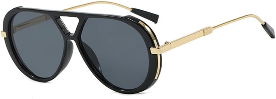 

Солнцезащитные очки UV400 с двойной перемычкой, овальной металлической оправой и градиентным покрытием, подходят для женщин и мужчин, для бега и занятий спортом на открытом воздухе UYPTK, Black Black