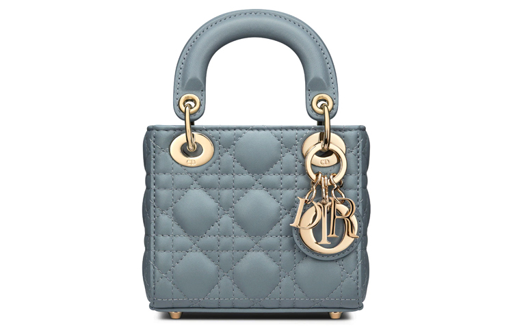 

Сумка Lady Dior из овчины Lady Dior, сумка через плечо, мини-сумка женская, цвет "дымчатый синий"