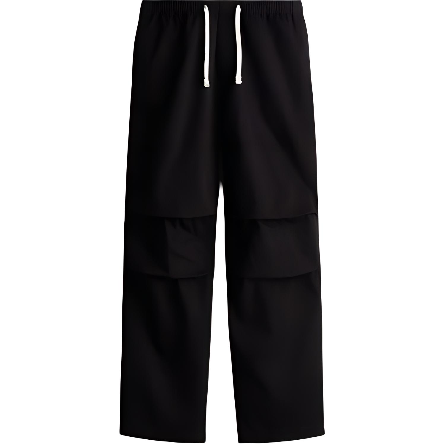 

H&M Мужские повседневные брюки, черные, умеренно прямого кроя