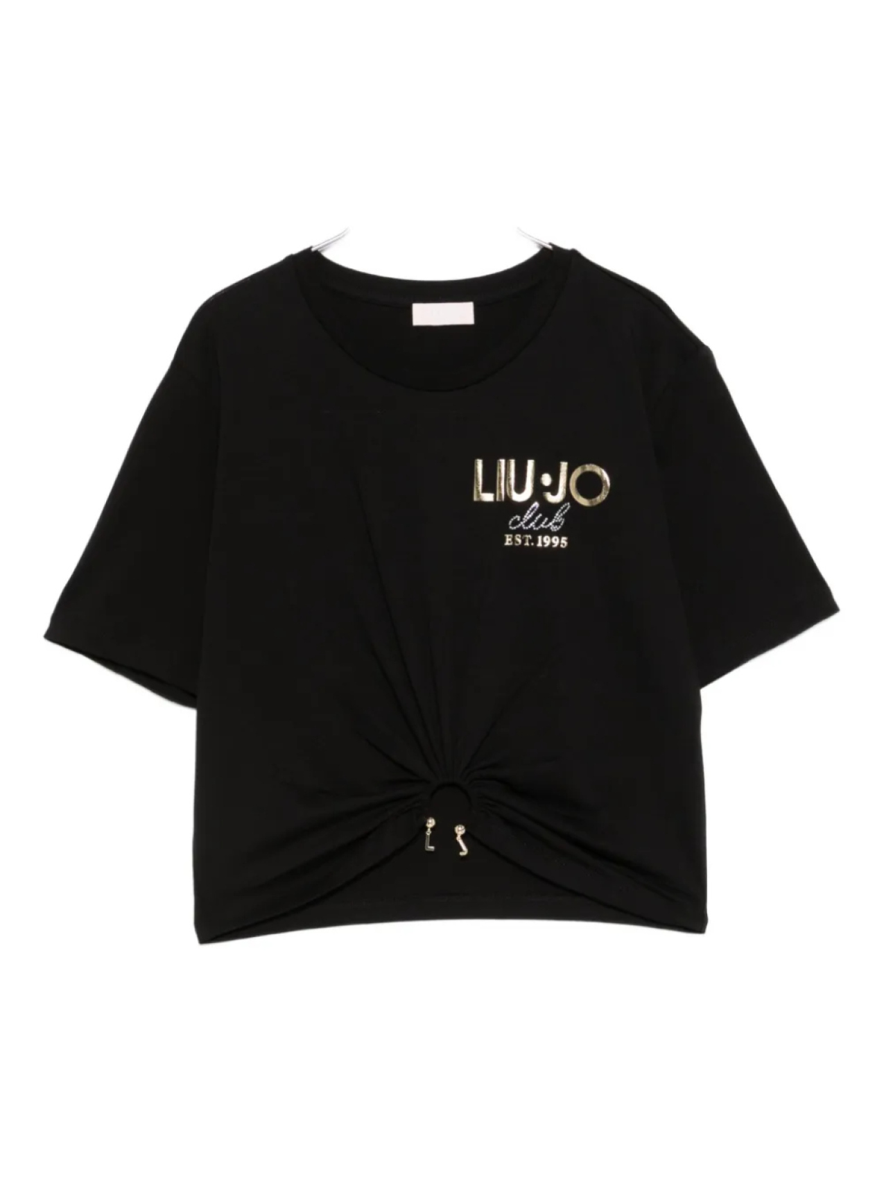 

Футболка LIU JO из хлопка с узлом, черный