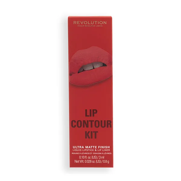 Жидкая помада + подводка Lip Contour Kit Revolution, цвет sassy red — фото 4