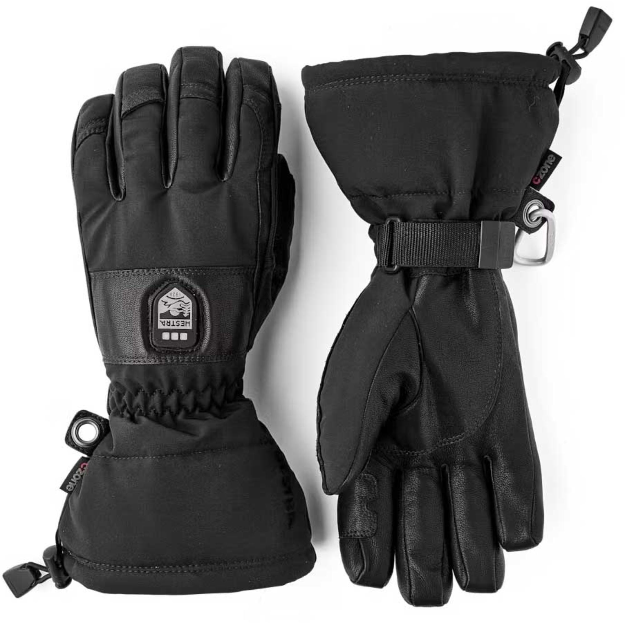 

Мужские перчатки Heater Gauntlet с пятью пальцами Hestra, Black