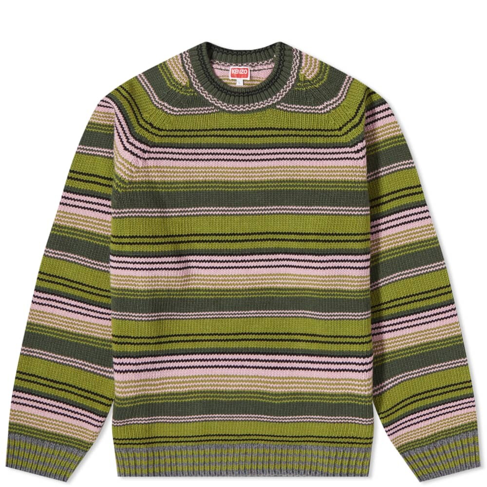 

Свитер Kenzo Rue Vivienne Crew Knit, зеленый