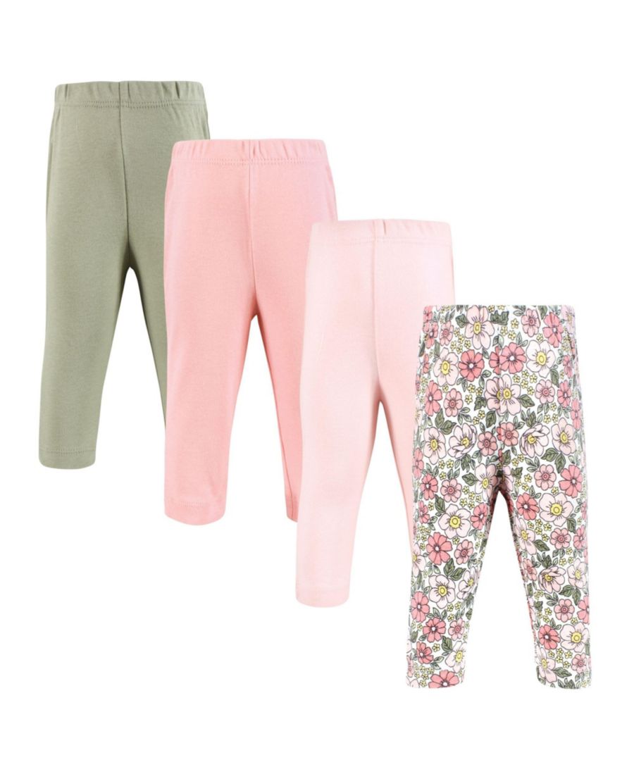 

Хлопковые брюки и леггинсы, красивый цветочный принт Hudson Baby, Pink yellow pretty floral