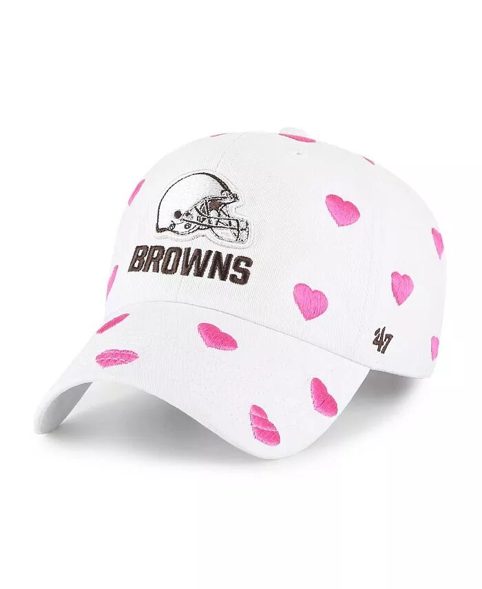 

Маленькая девочка белая Cleveland Browns сюрприз уборка регулируемая шапка '47 Brand