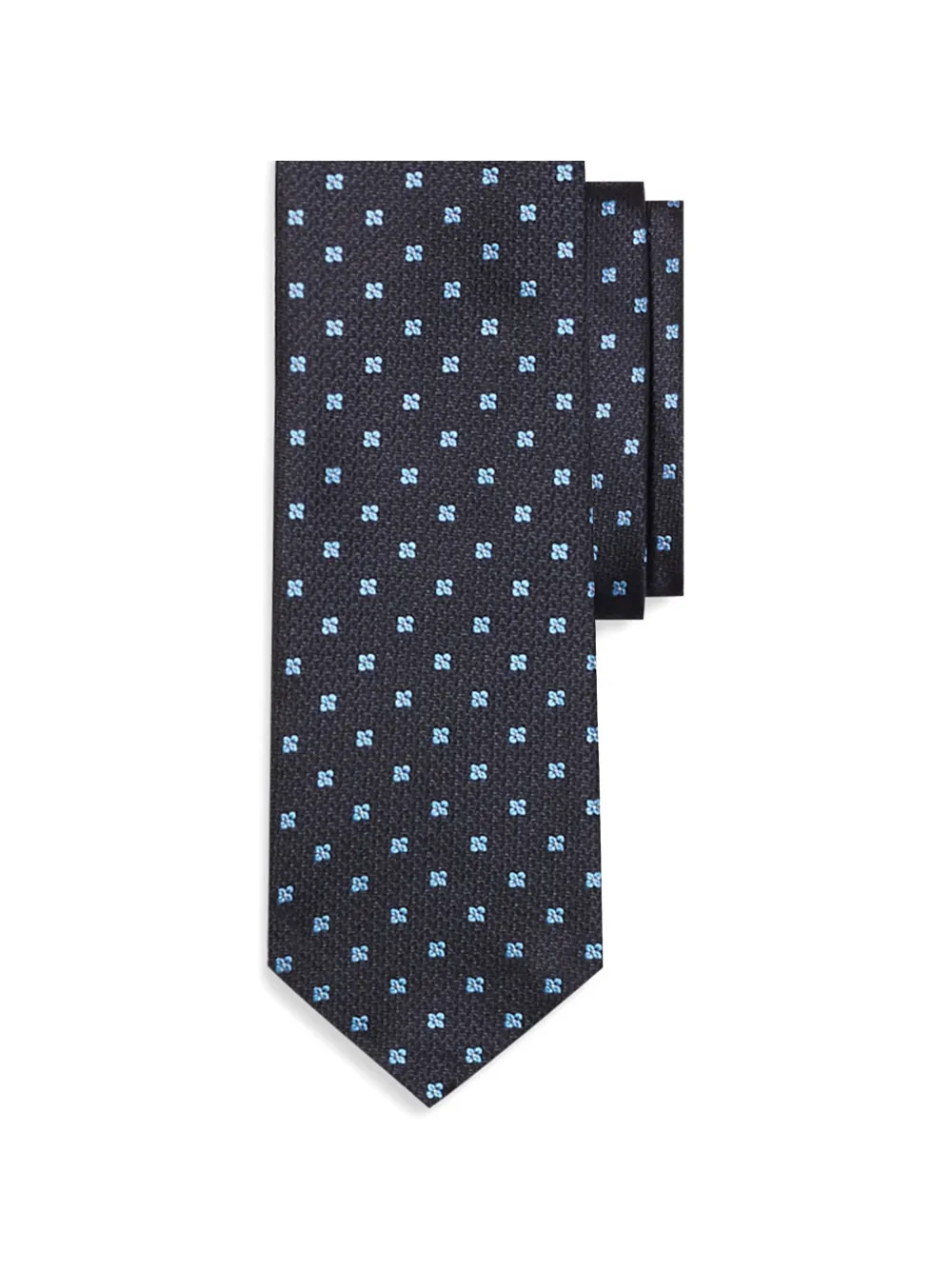 

Шелковый галстук с микроцветочным узором Brooks Brothers, черный