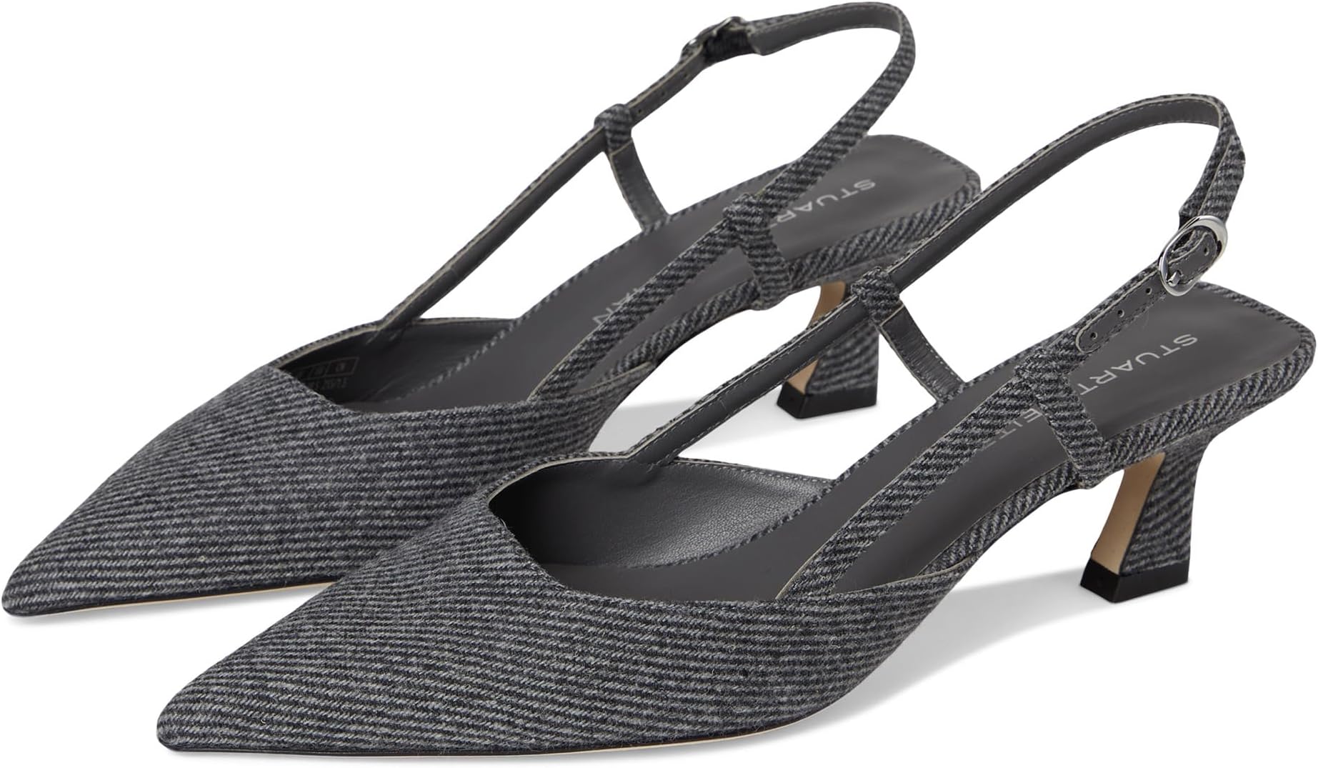 Туфли Stuart Weitzman Women's Vinnie 50 Slingback, Black/White