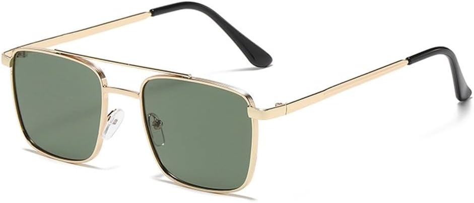 

Квадратные солнцезащитные очки для мужчин, винтажные солнцезащитные очки с двойными лучами для женщин, классические солнцезащитные очки большого размера KTUCN, Color 5