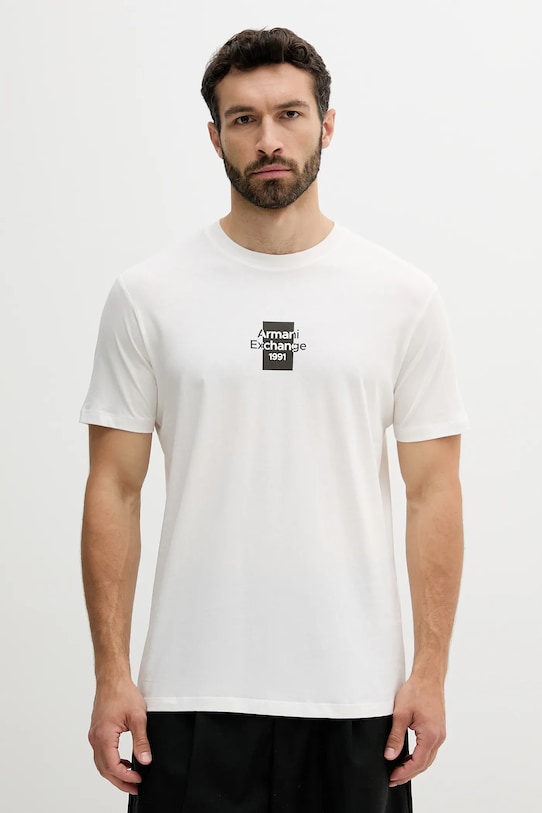 

Хлопковая футболка Armani Exchange, белый