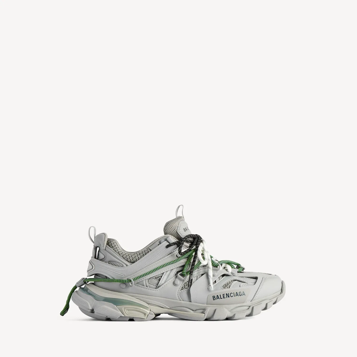 Мужские кроссовки Track Trail Laces серого/желтого/белого/синего цвета BALENCIAGA, белый