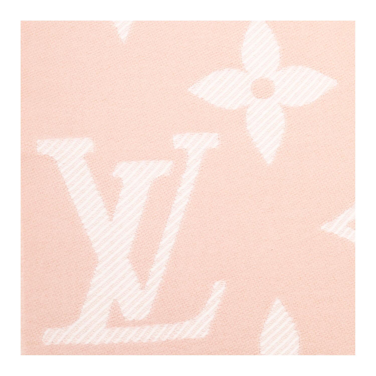 

Шерстяной вязаный шарф унисекс цвета сушеной розы LOUIS VUITTON