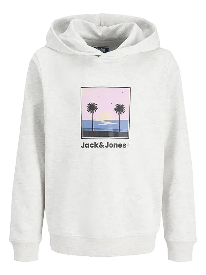 Капузенпуловер из меланжевой пряжи JACK & JONES Junior, серый