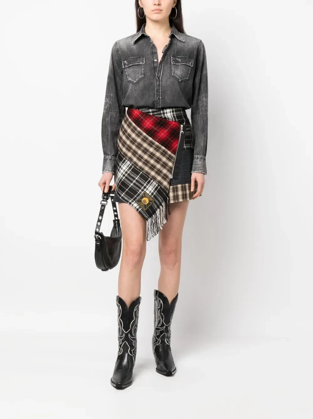 Рубашка с выцветшим эффектом Dsquared2, серый — фото 2
