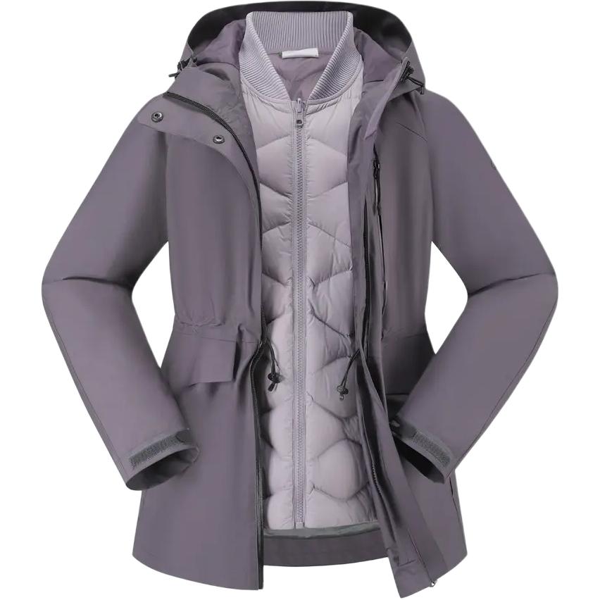 

DECATHLON Водонепроницаемая и теплая ветровка женская, Light Purple