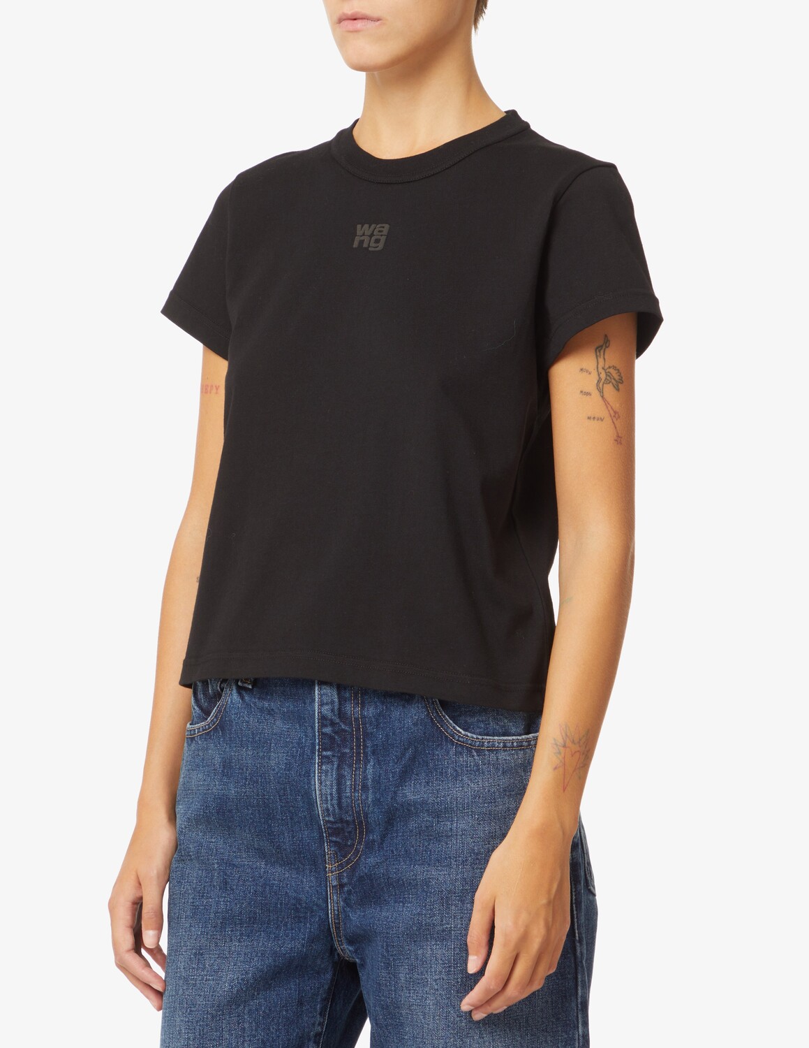 

Футболка с логотипом Fit Essential Alexander Wang, черный