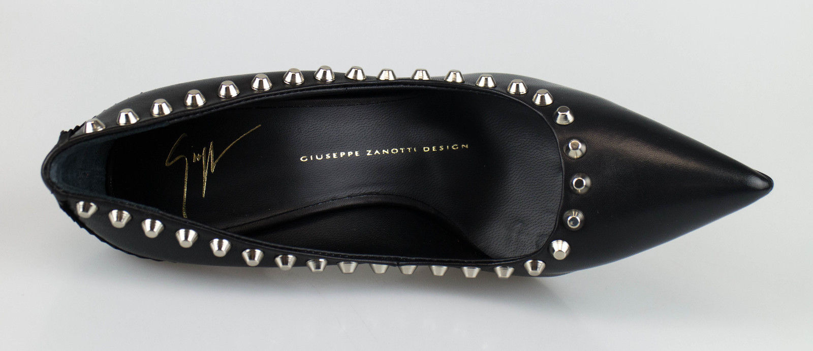 Yvette Varenne кожаные туфли на шпильке с шипами 8 US 38 EU Giuseppe Zanotti, черный