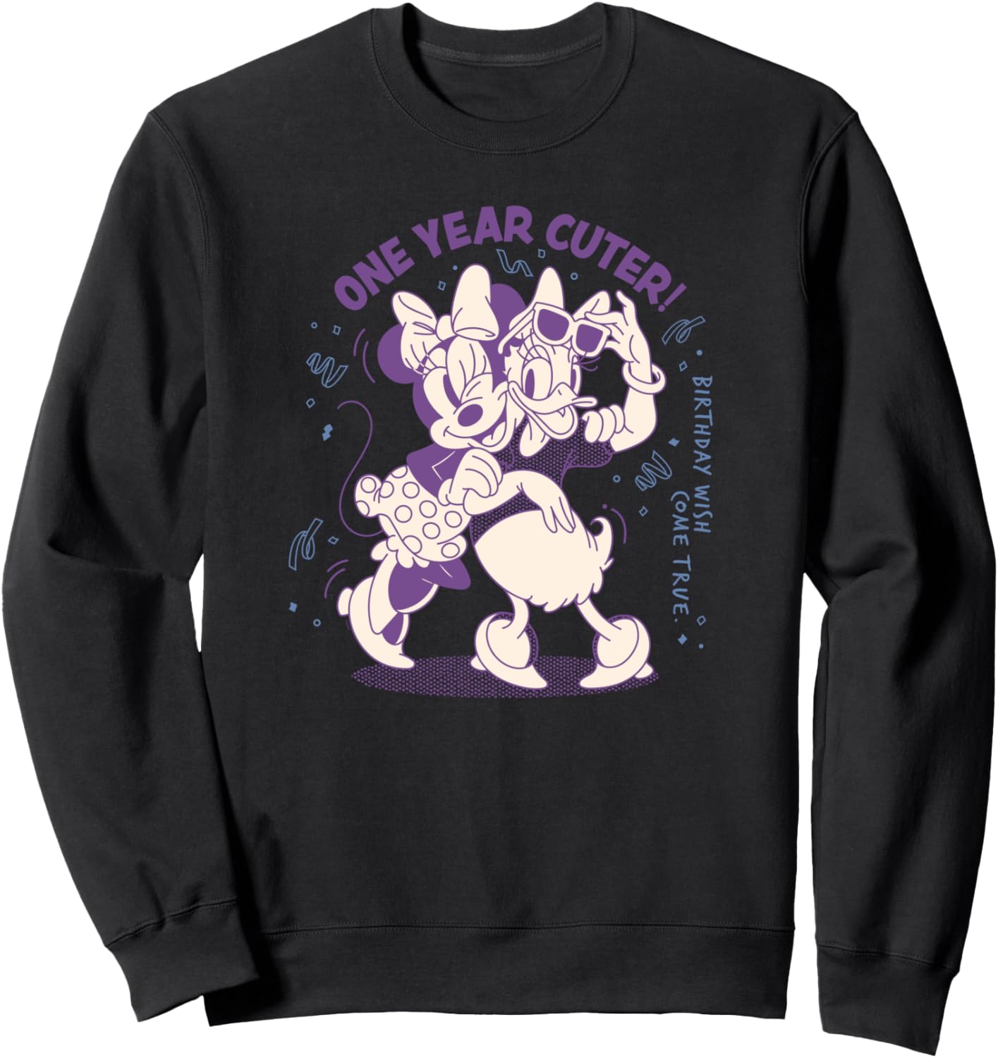 

Толстовка Disney с изображением Минни Маус и Дейзи Дак «Один год, милее! Исполнение желания на день рождения», черная, Черный, Толстовка Disney с изображением Минни Маус и Дейзи Дак «Один год, милее! Исполнение желания на день рождения», черная