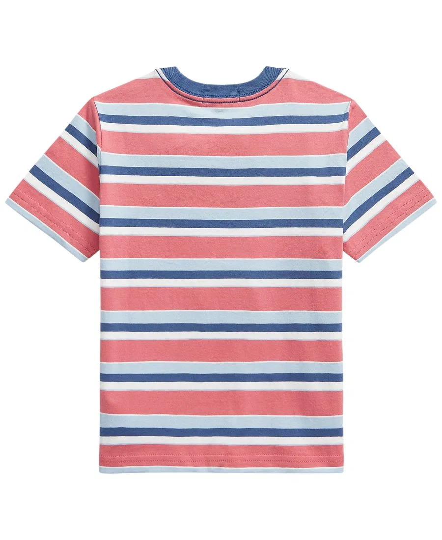 Футболка с круглым вырезом в полоску для мальчиков 2-7 лет Polo Ralph Lauren, мультиколор — фото 2