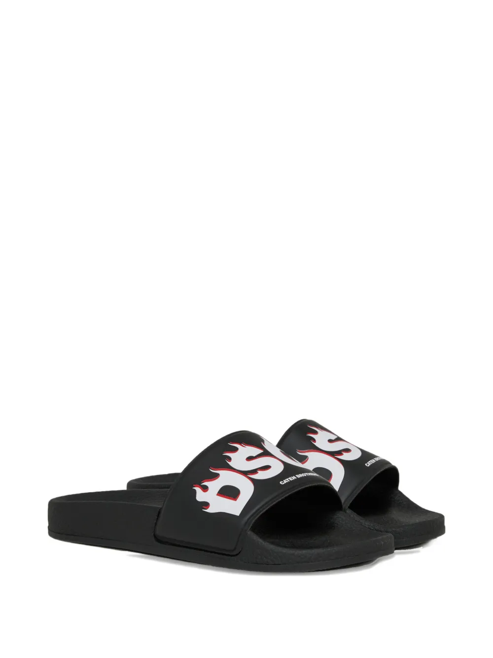 Шлепанцы с графическим логотипом Dsquared2 Kids, черный
