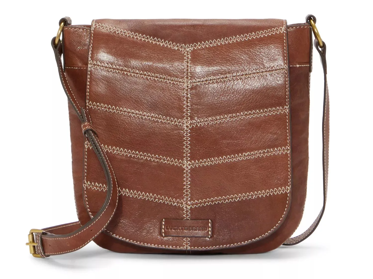 

Сумка через плечо из кожи Lucky Brand Rori, темно-коричневый цвет