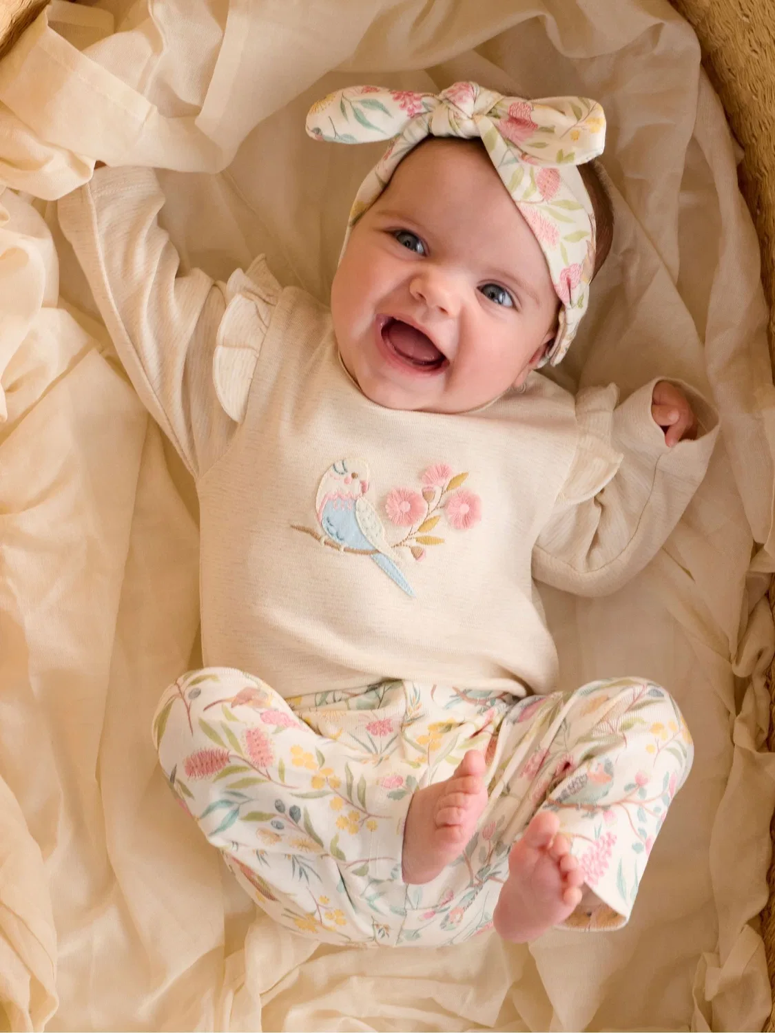 Комплект из 3 предметов Purebaby, розовый