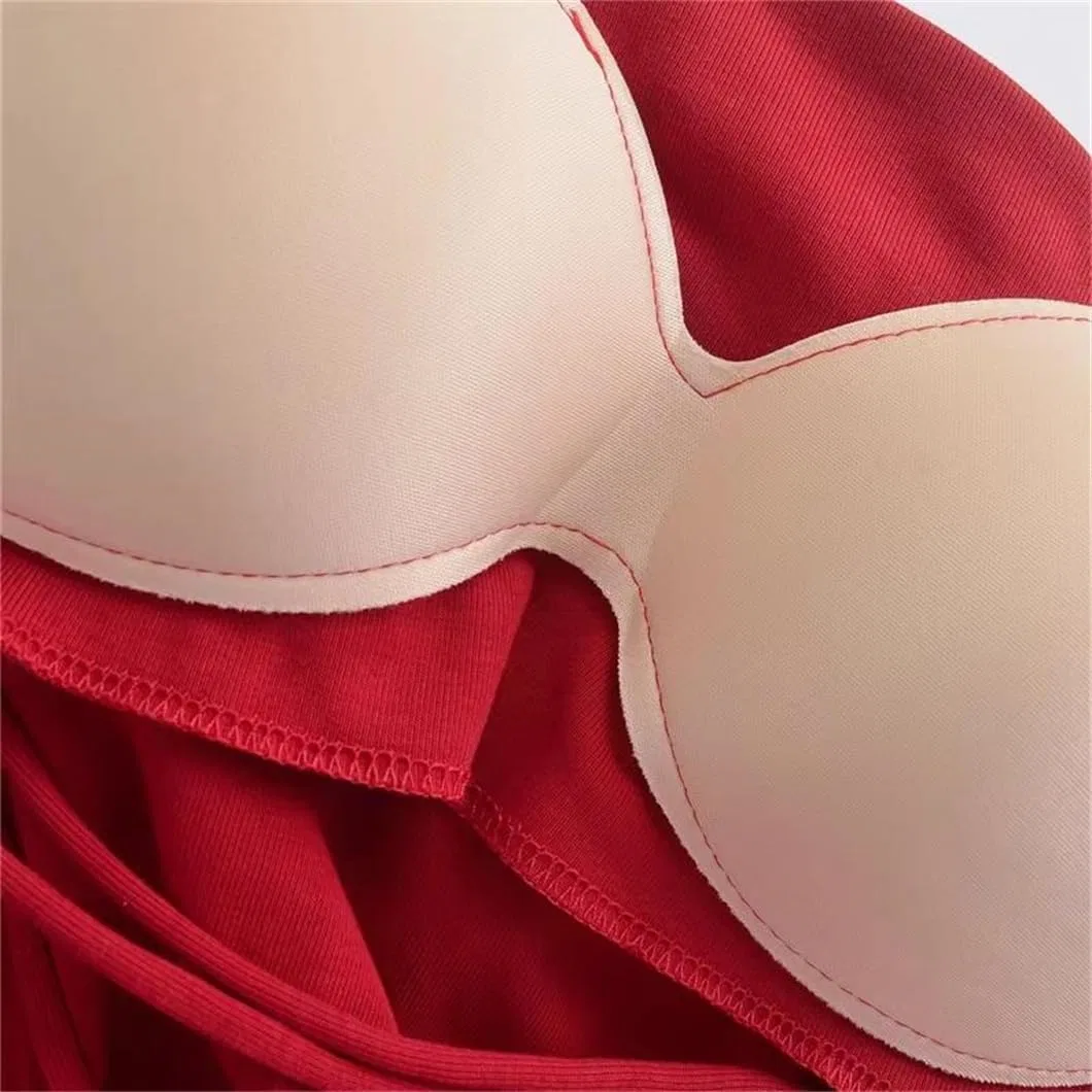 Женское летнее платье миди на тонких бретелях Cotton Blend, Beige — фото 3