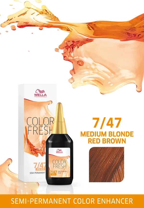 Краска для волос 75 мл Professionals color fresh Wella, Perl, цвет medium blonde red-brown — фото 2