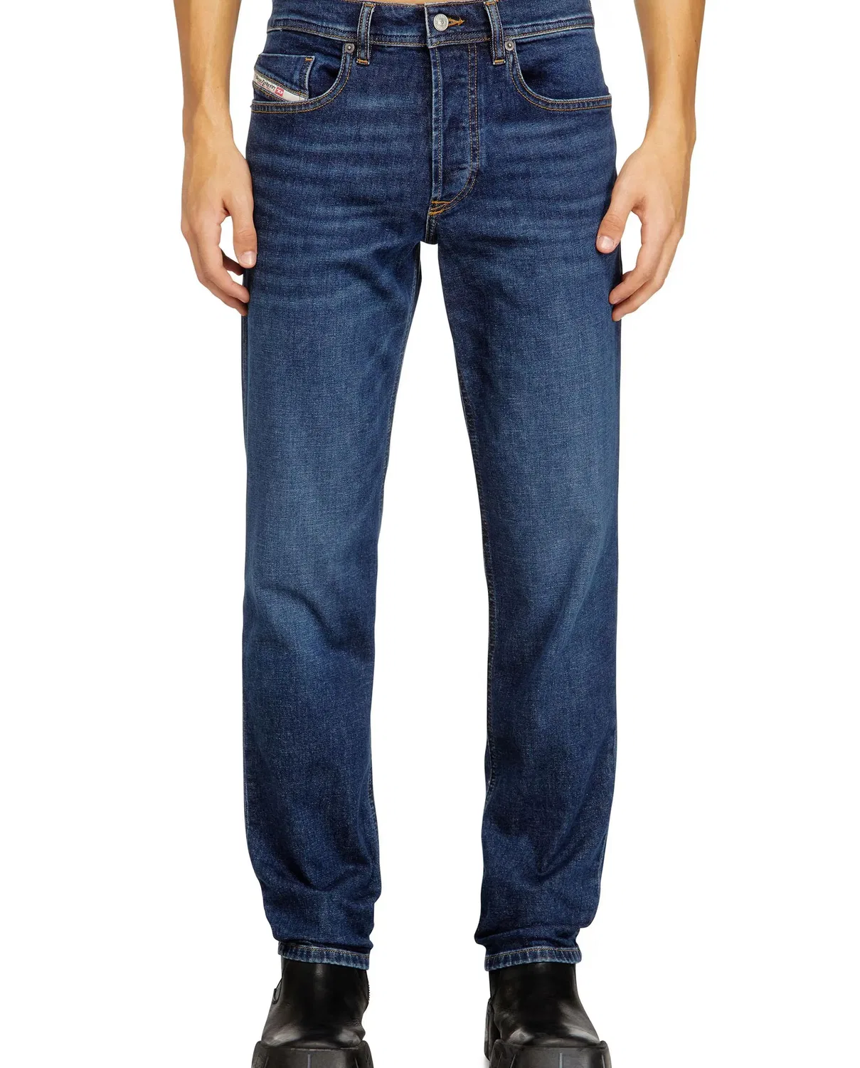 Мужские джинсы regular из хлопка Diesel, Navy Blue