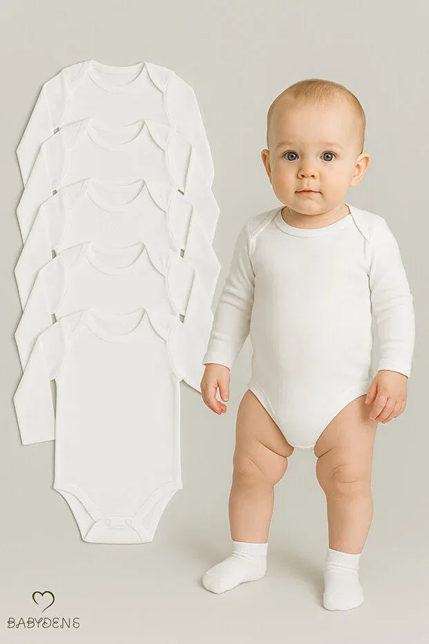Детский комплект боди с длинным рукавом Babyden'S, White