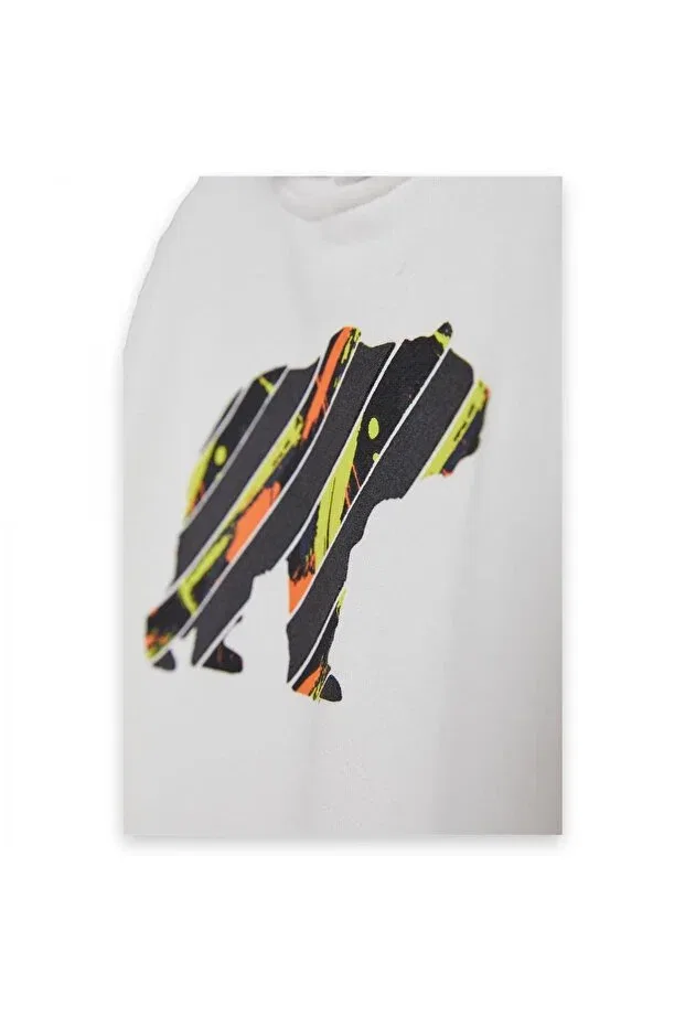 Детское худи для девочек с капюшоном mono hoodie jr white boy Bad Bear, C04 Off-White — фото 3