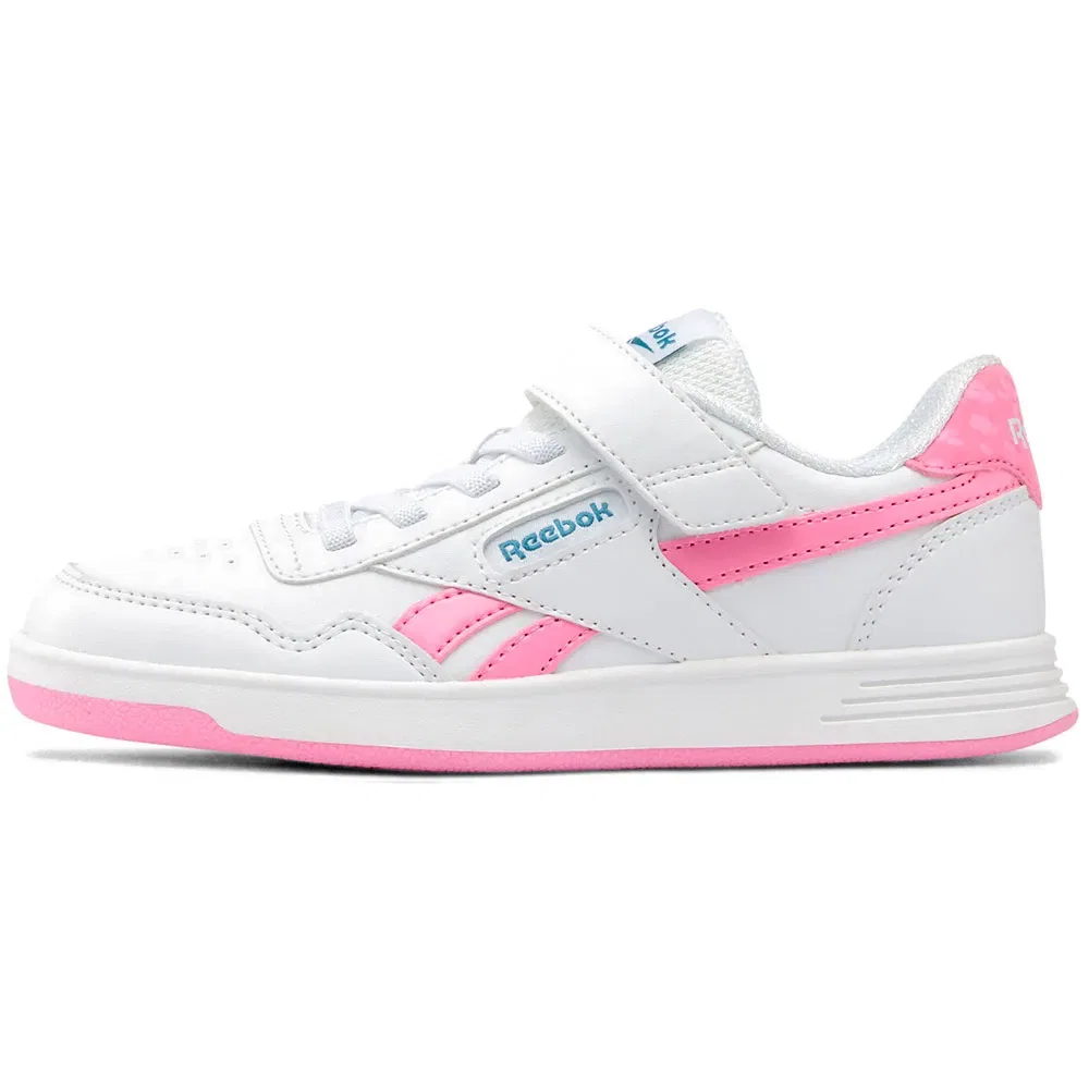 Детские кроссовки для девочек с эластичными шнурками Reebok Court Advance, White — фото 3
