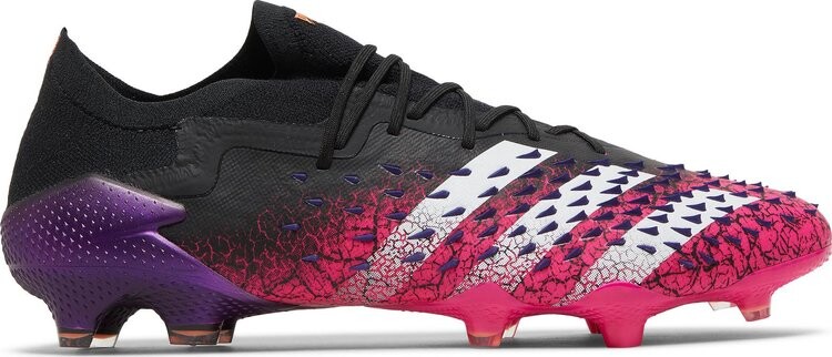 Детские бутсы Adidas Predator Freak.1 FG, розовый/черный — фото 2