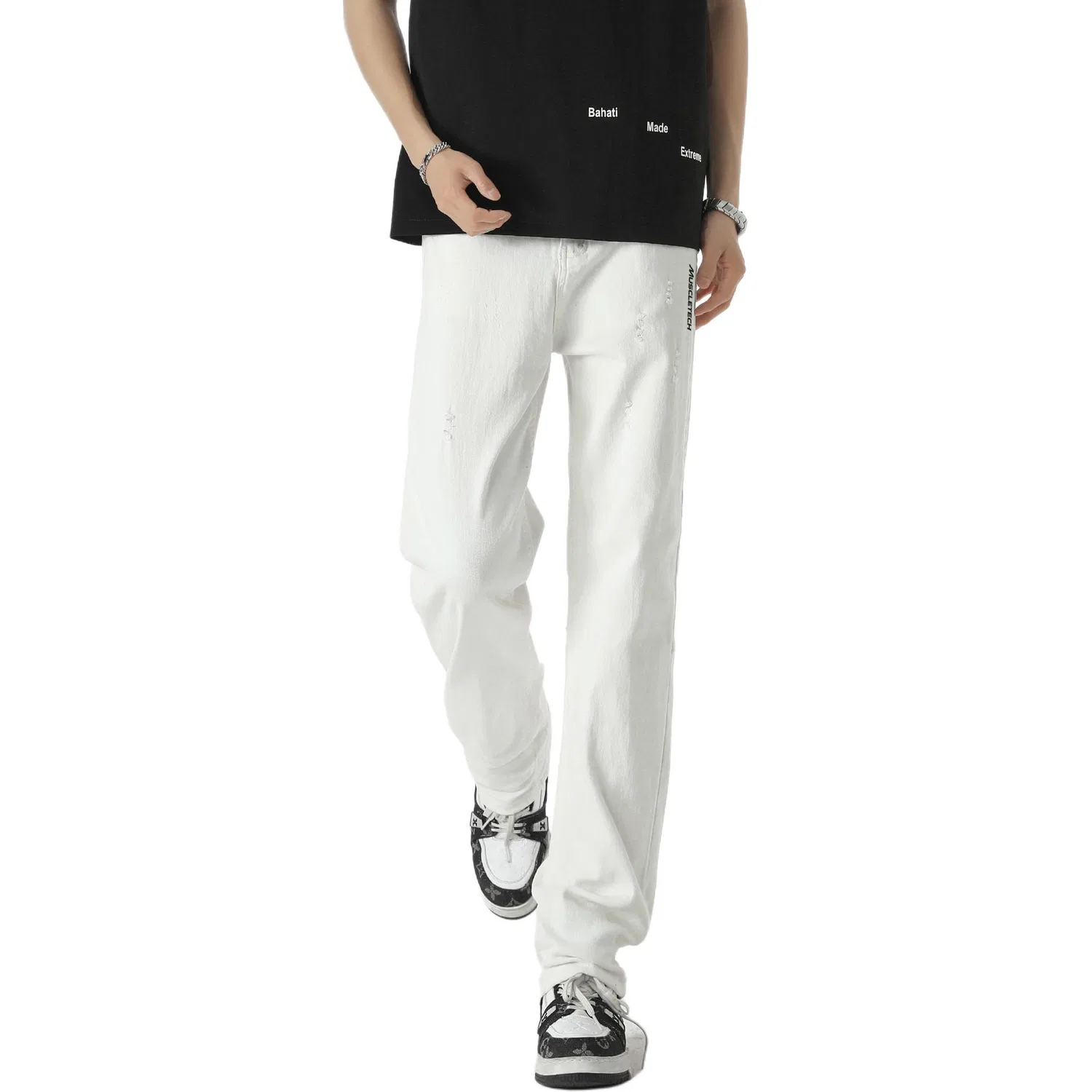Детские джинсы прямого кроя Unisex Moderate Straight Fit Pants MUSCLETECH — фото 4