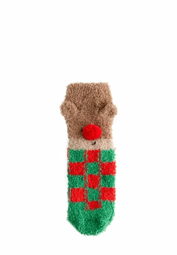 Носки 2-pack, клетчатый, Christmas cosy, Next, Santa Reindeer Checkerboard — фото 2