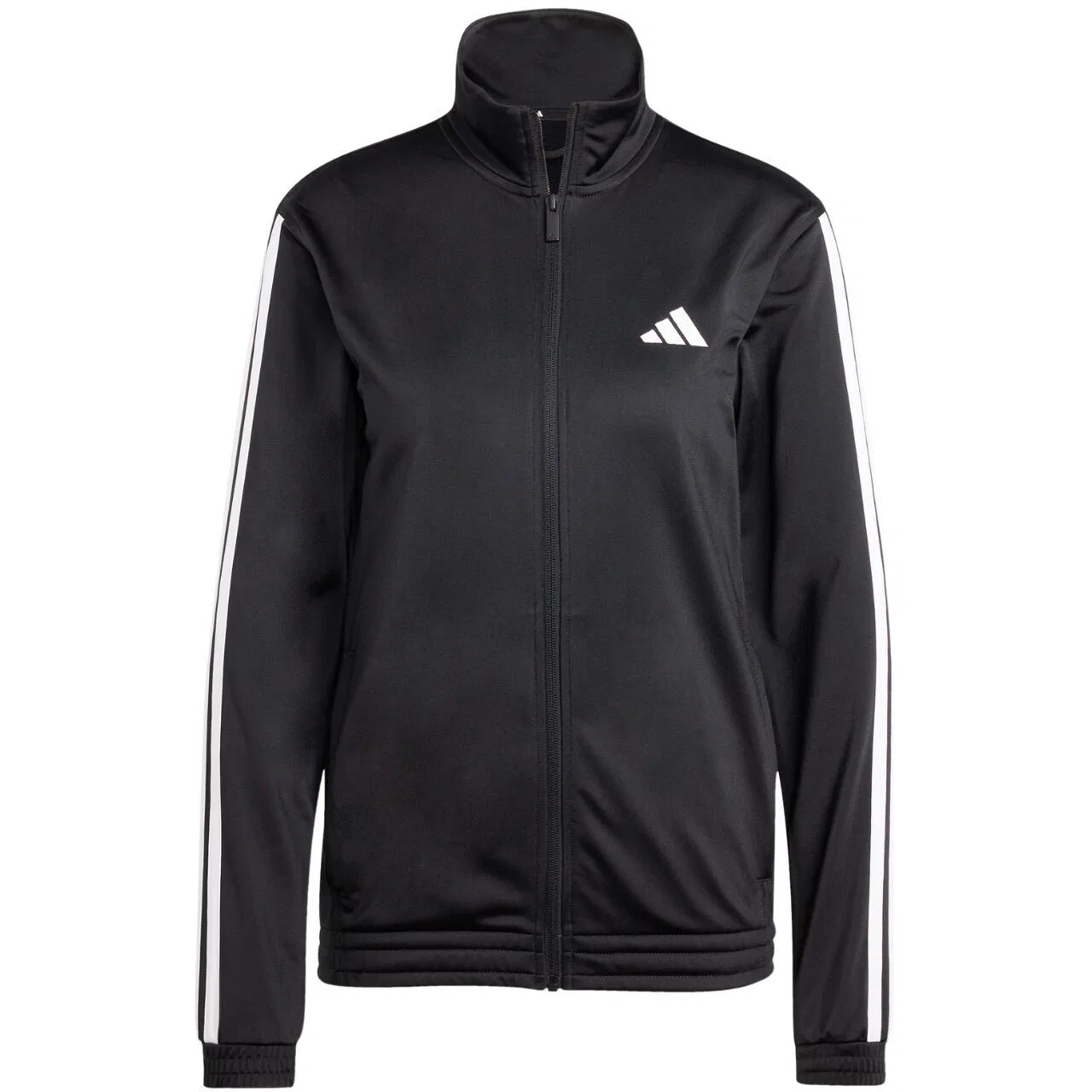 Женское быстро сохнущее худи Adidas Essentials Tricot 3-Stripes, Schwarz — фото 3