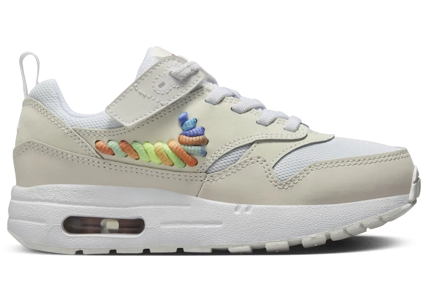 Детские кроссовки для активного отдыха Nike Air Max 1 SE EasyOn Nike, White/Summit White/Terra Blush/Multi-Color